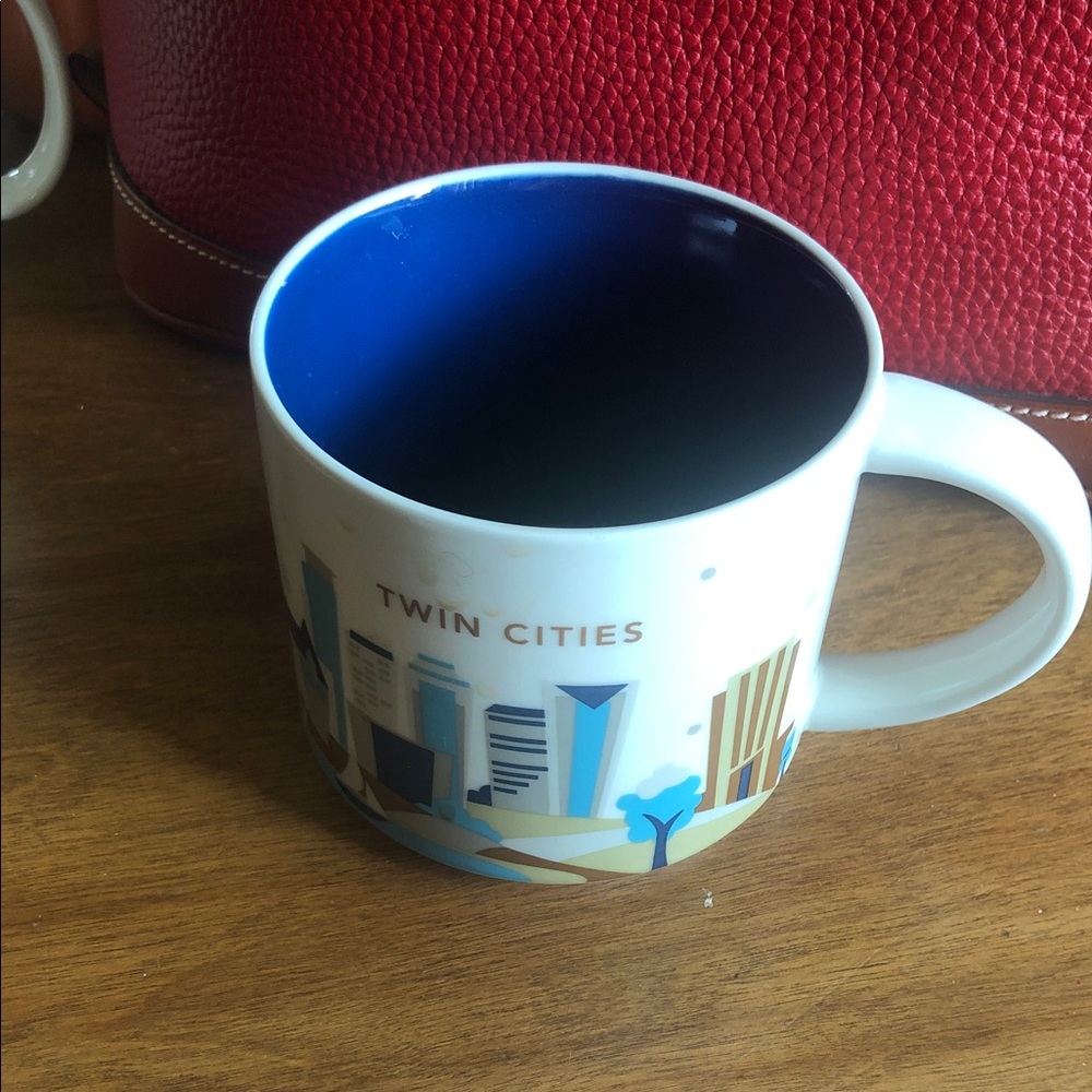 Starbucks Twin Cities Ceramic Mug - Blue Interior